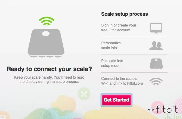 how to connect and setup fibit aria wireless scale