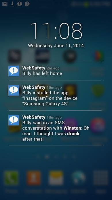 Child Monitoring WebSafety App