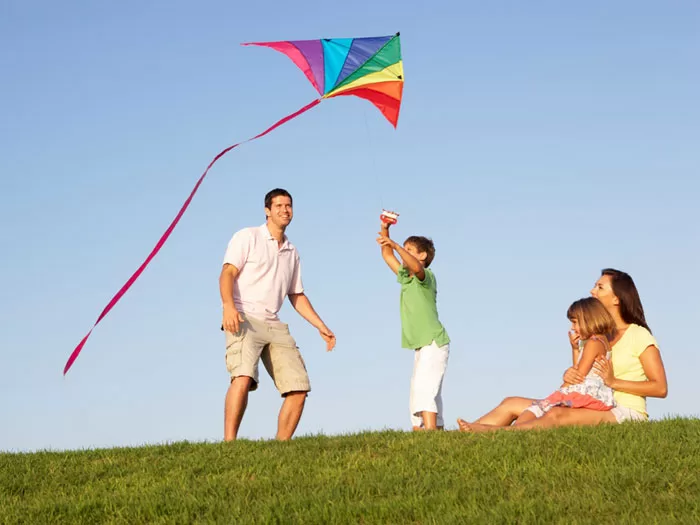 Faimly Friendly Springtime Activities Flying a Kite