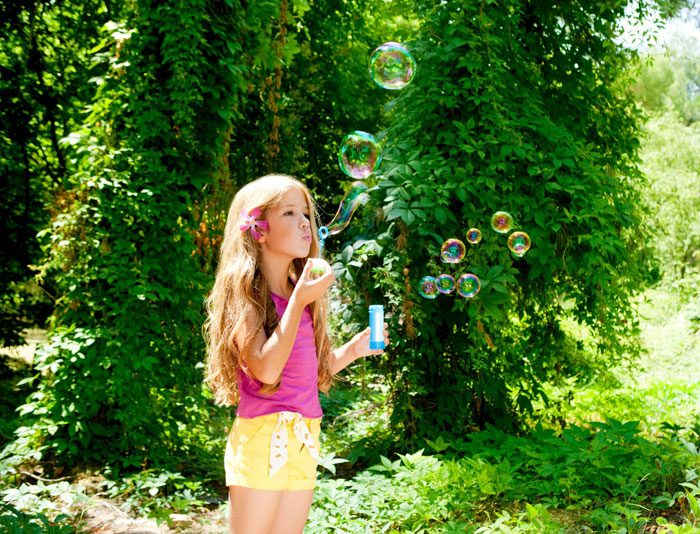 Spring Time Activities Blow Bubbles