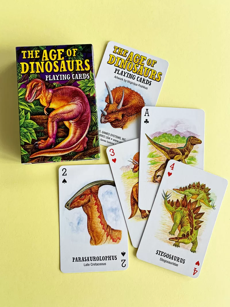 Dinosaur playing cards