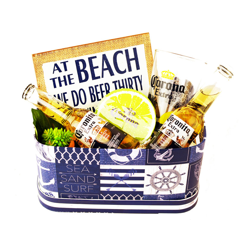 Beach Gift Basket for Him
